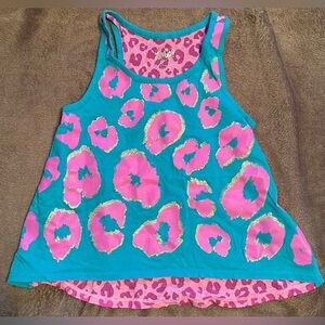 Justice Pink and Teal Tank Top